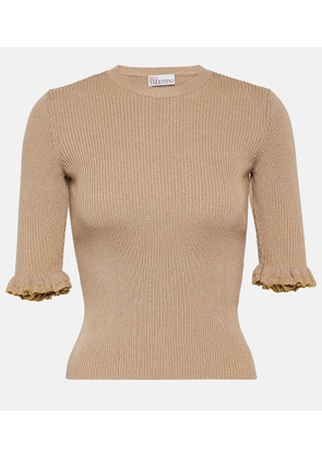 REDValentino Ribbed-knit wool-blend top