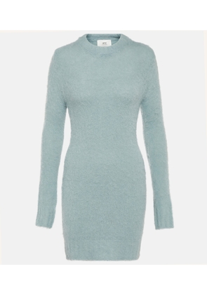 Ami Paris Turtleneck wool-blend minidress