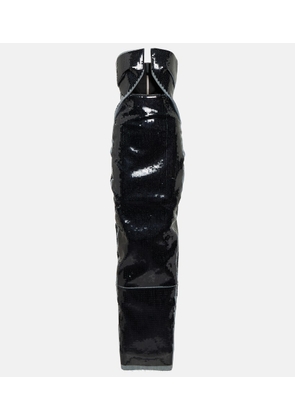 Rick Owens Strapless sequined gown