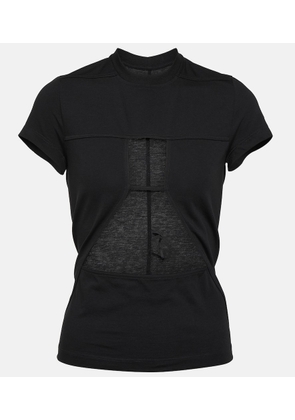 Rick Owens Cutout cotton jersey T-shirt
