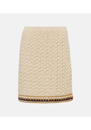 Tory Burch Crochet cotton-blend miniskirt