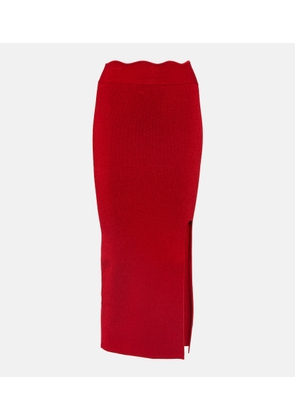 Galvan Delia scalloped midi skirt