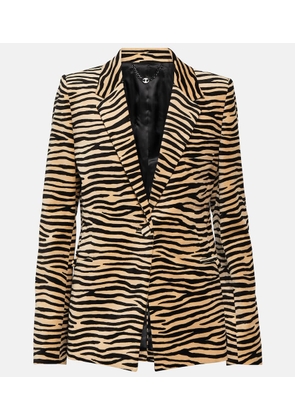 Rabanne Animal-print cotton blazer