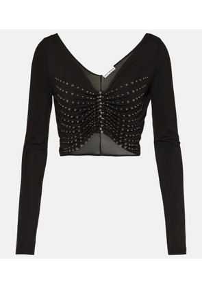 Rabanne Embellished crop top