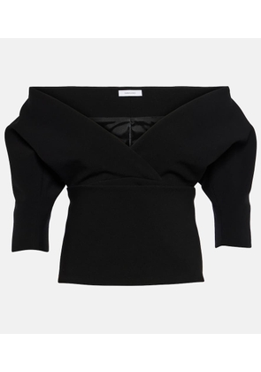 Ferragamo Wool-blend gabardine top