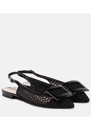 Roger Vivier Gommettine net slingback flats