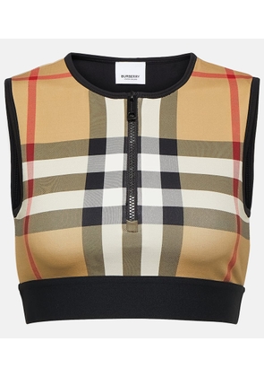 Burberry Burberry Check jersey crop top