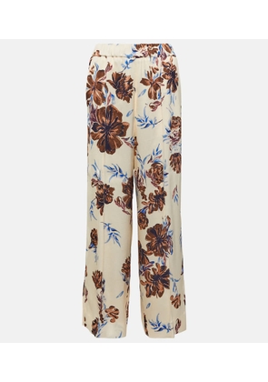 Jil Sander Floral high-rise wide-leg pants