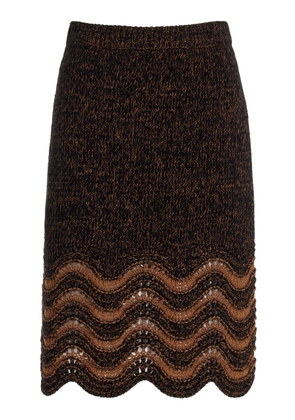 Wales Bonner Chord Knit Wool-Cotton Midi Skirt - Moda Operandi