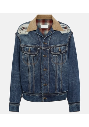 Maison Margiela x Pendleton distressed denim jacket