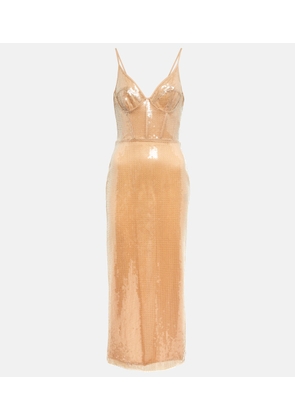 David Koma Sequined midi dress
