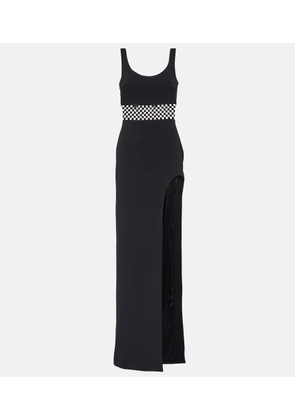 David Koma Embellished cady gown