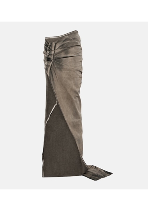 Rick Owens DRKSHDW Edfu denim maxi skirt