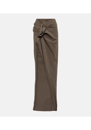Rick Owens DRKSHDW gathered cotton maxi skirt