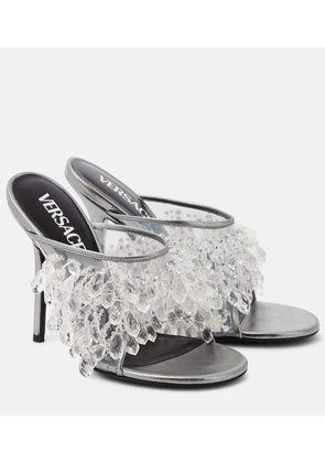 Versace Embellished PVC mules
