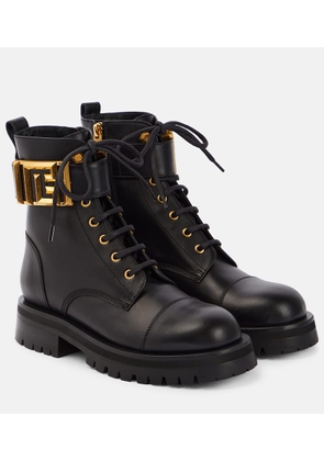 Balmain Romy leather lace-up boots