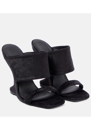 Rick Owens Cantilever suede mules