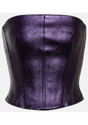 Stouls Rosalia metallic leather bustier