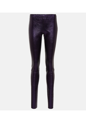 Stouls Carolyn metallic leather leggings