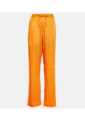 Marine Serre Moon Diamant satin pajama pants