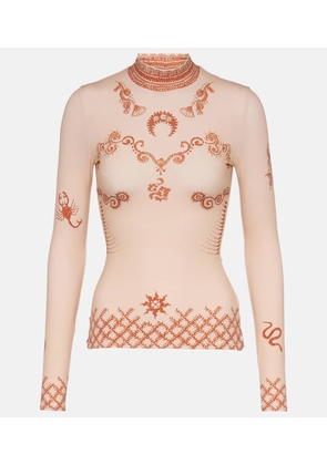 Marine Serre Regenerated Second Skin jersey top