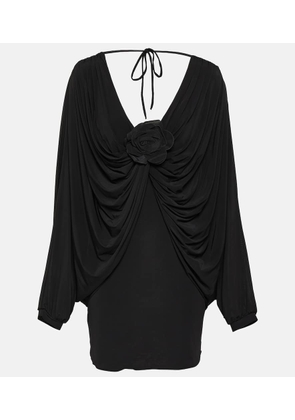 Giuseppe di Morabito Floral-applique draped minidress