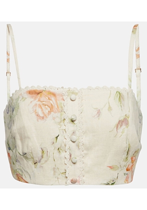 LoveShackFancy Emmalou linen bra top