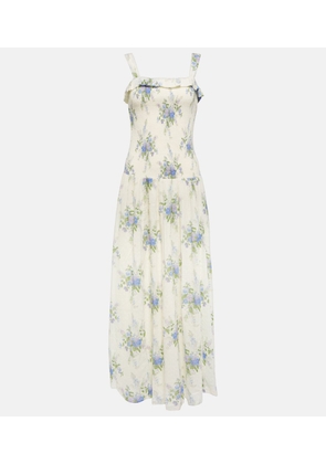 LoveShackFancy Bello shirred cotton maxi dress