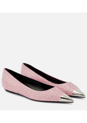 Area Rhinestone-embellished ballet flats