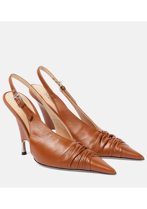 Blumarine Leather slingback pumps