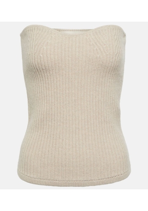 Isabel Marant Blaze wool and cashmere strapless top