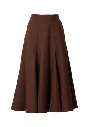 Lena Hoschek Cathy Pleated Wool-Blend Skirt - Moda Operandi