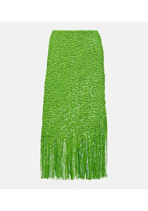 Roberta Einer Element fringed cotton midi skirt