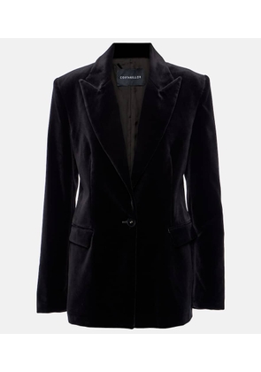 Costarellos Azura cotton velvet blazer