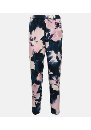 Dries Van Noten Floral high-rise slim pants