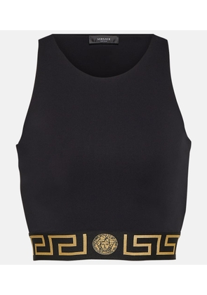 Versace Greca cutout sports bra