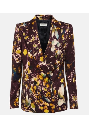 Dries Van Noten Floral double-breasted blazer