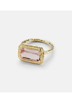 Octavia Elizabeth Elbow Beach 18kt gold ring with morganite
