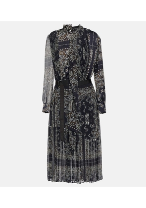 Sacai Bandana-printed midi dress