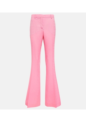 Versace Versace Allover flared wool pants