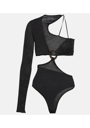 Roberta Einer Legato asymmetric cotton bodysuit