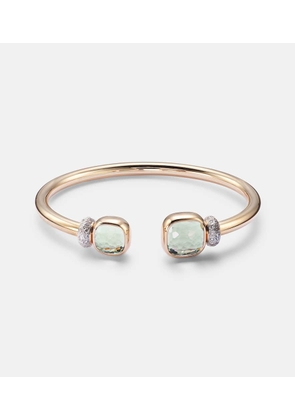Pomellato Nudo 18kt rose gold bangle with prasiolites and diamonds