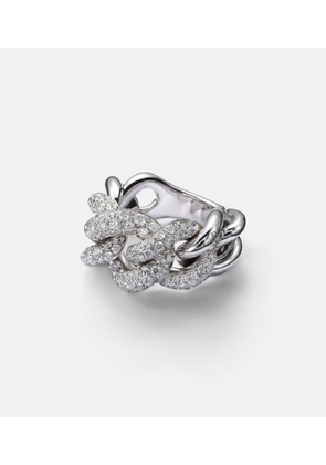 Pomellato Catene 18kt white gold ring with diamonds