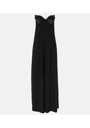 Monot Strapless crepe wide-leg jumpsuit