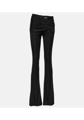 Versace x Dua Lipa gathered jersey flared pants