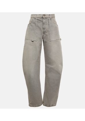 The Attico Effie high-rise barrel-leg jeans