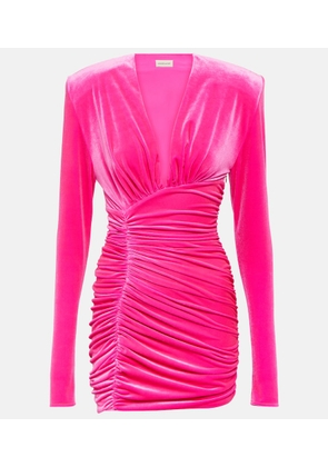 Alexandre Vauthier Ruched velvet minidress