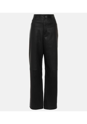 Wardrobe.NYC High-rise leather wide-leg pants