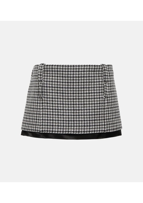 Miu Miu Houndstooth wool miniskirt