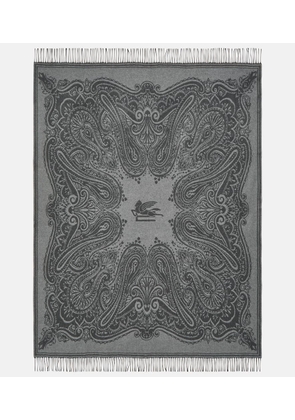 Etro Paisley wool and cashmere blanket